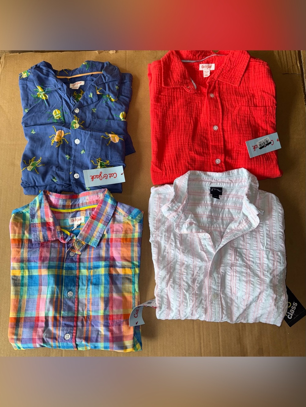 NWT Boys short sleeve button down shirts bundle 14